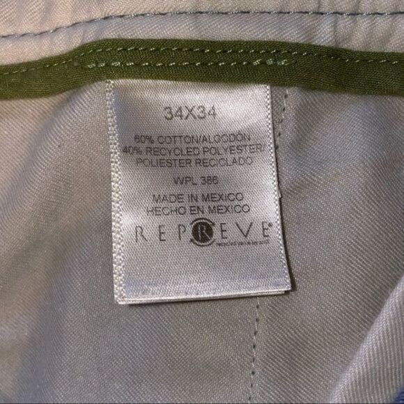 Men's Haggar Life Khaki 34 x 34 Straight-Fit Comfort Chino Flat-Front Pants gray - Picture 7 of 11